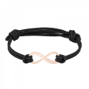 Personalised Infinity Sign with Cord Bracelet in Black