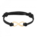 Personalised Infinity Sign with Cord Bracelet in Black