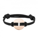 Personalised Disc with Cord Bracelet in Black
