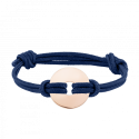 Personalised Disc with Cord Bracelet in Blue