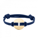 Personalised Disc with Cord Bracelet in Blue