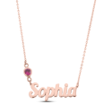 Personalised Name Necklace with Birthstone