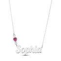 Personalised Name Necklace with Birthstone