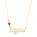 Personalised Name Necklace with Birthstone