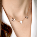 Personalised Couple's Initials with Heart Necklace