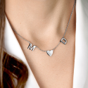 Personalised Couple's Initials with Heart Necklace