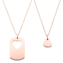 Military Tag & Heart Necklaces