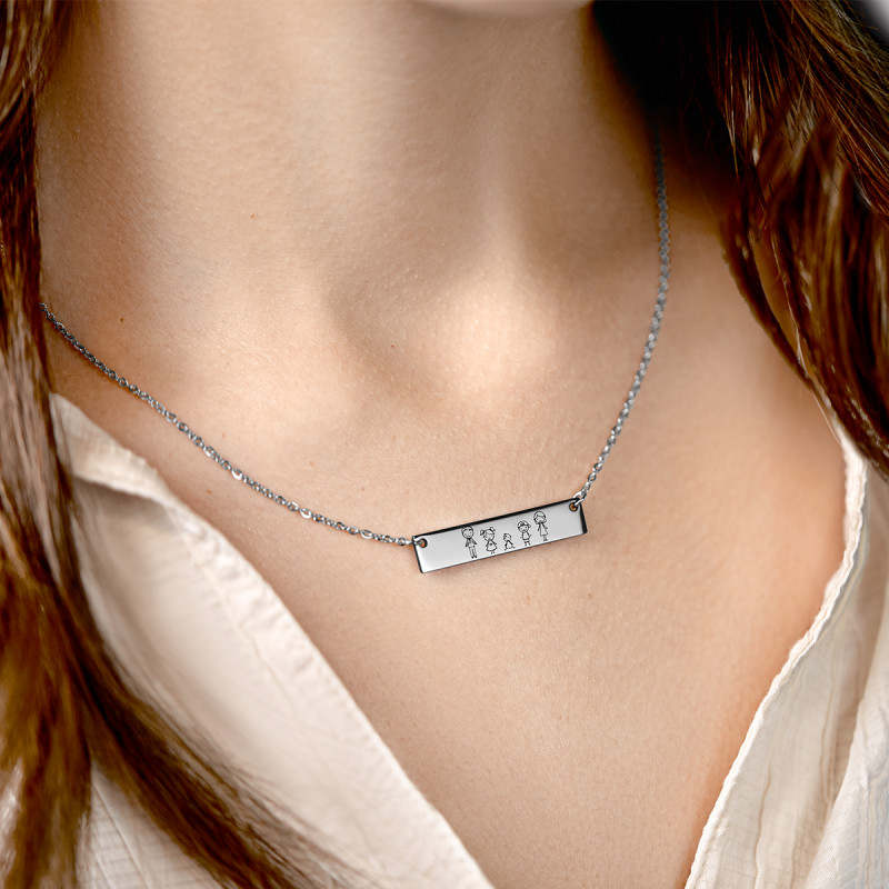 Personalised Family Plate Necklace Personalised Family Plate Necklace
